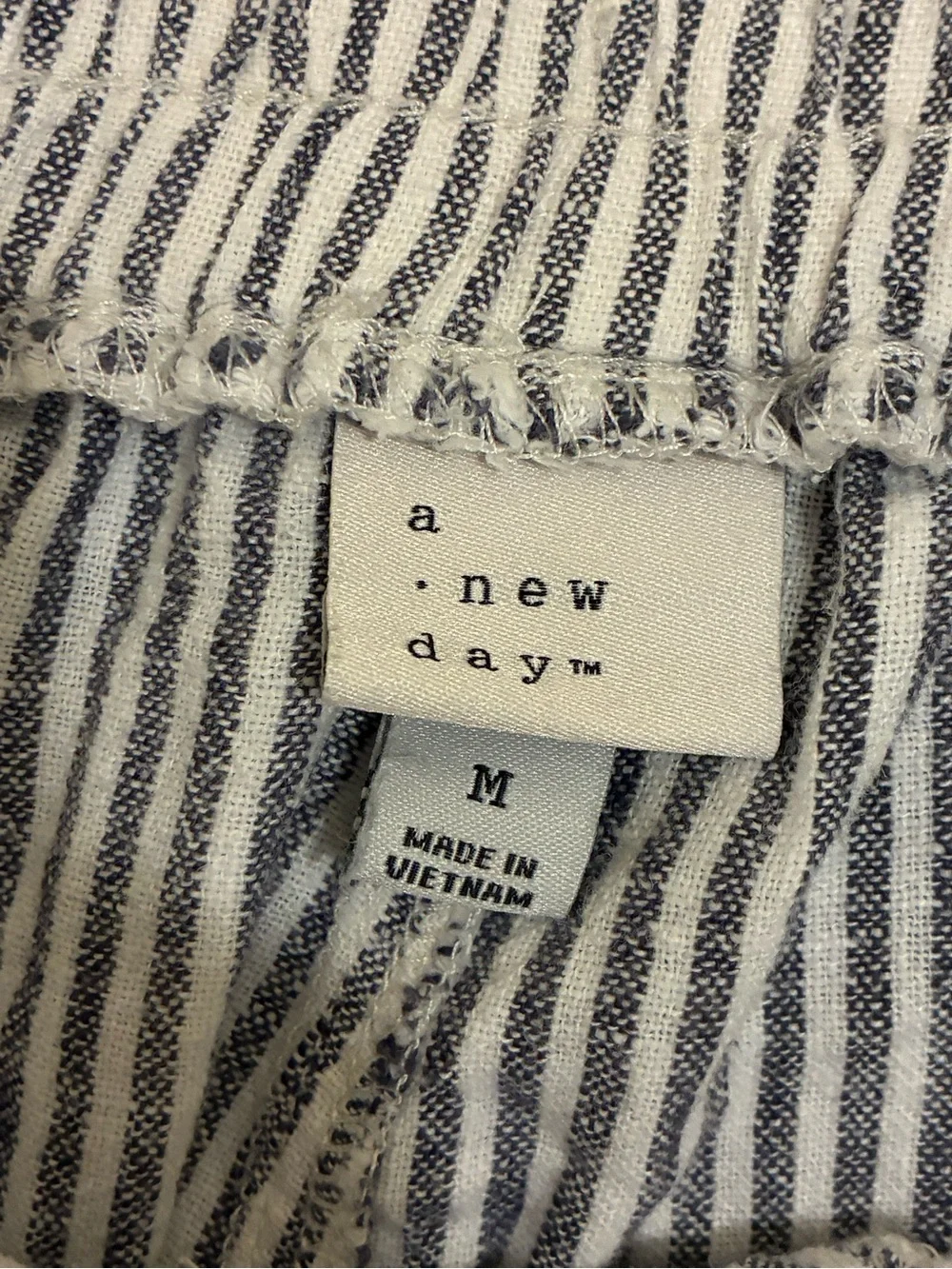 A New Day Women’s Striped Linen Blend Relaxed Pants - Black & White